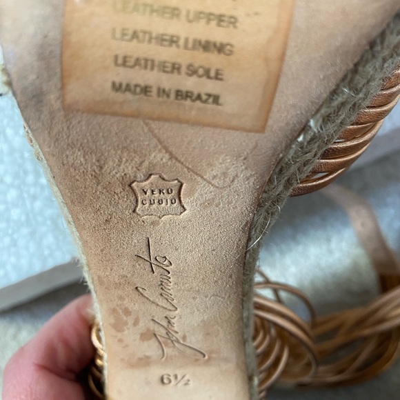 JC JOHN CAMUTO Ankle wrap leather high heels rose gold 6.5 - Picture 6 of 13